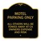 Signmission Motel Parking All Others Towed, Black & Gold Aluminum Architectural Sign, 18" x 18", BG-1818-23870 A-DES-BG-1818-23870 - alternate 1